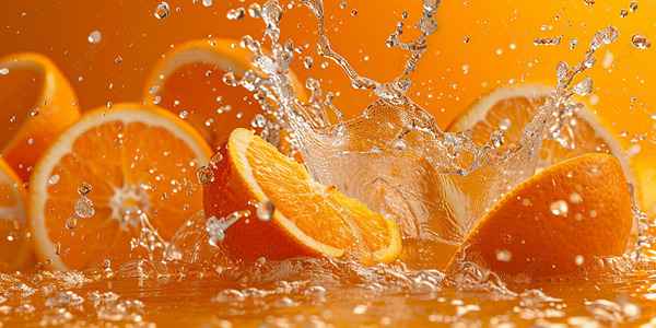 Кана с вода и резени цитрус в светла сцена